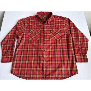 Dixxon Flannel Co Jarhead Red Plaid Flannel Shirt Mens 4XL Big & Tall LS